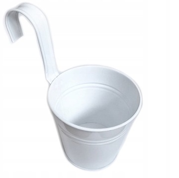 Кожухи металлические с ручкой, ушком, крючком, подвесные цветочные горшки, 10 см, набор 6 шт.