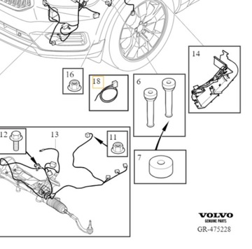 VOLVO C40 XC40 SVAZEK OPRAVA ČIDLA ABS LEVÝ PŘEDNÍ OE 32356526