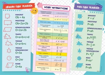 SZKOLNA MATA PODKŁADKA NA BIURKO MATEMATYKA MATA