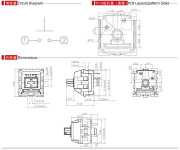 Переключатель клавиатуры Kailh Switch — синий