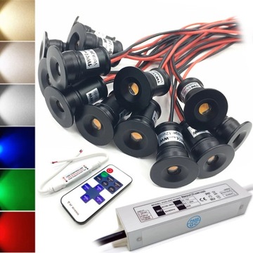 Mini LED Spot Downlights 1W Dimmable Ceiling Spotlight with Remote