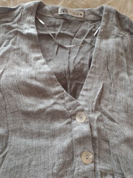 (36/S) ZARA/Szara bluzka oversize, koszula, tunika