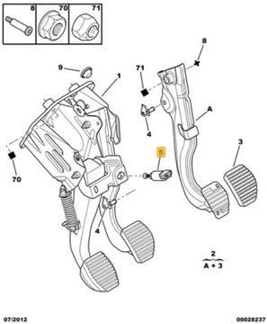 ДАТЧИК ВКЛЮЧАТЕЛЬ ФАР СТОП CITROEN PEUGEOT OEM  фото 2