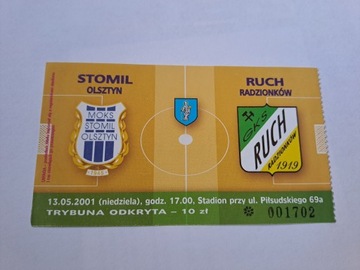 STOMIL OLSZTYN - RUCH RADZIONKÓW 13-05-2001