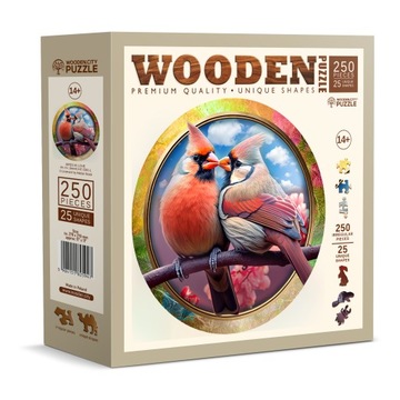 Puzzle Drewniane Ptaki w Miłości 250 el WoodenCity