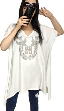 TUNIKA BAWEŁNIANA DUŻE ROZMIARY ROZSZERZANA OVERSIZE PLUS SIZE 50-56