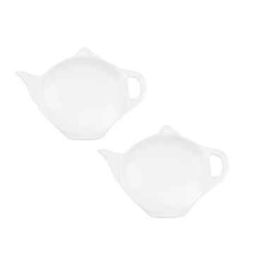 Zestaw spodków LARRA białych 2szt. HOMLA