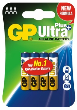 4 щелочные батареи GP ULTRA PLUS R3 AAA 1,5 В