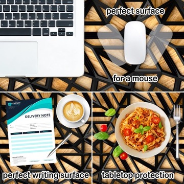 Podkładka mata ochronna biurka drewniane pasy