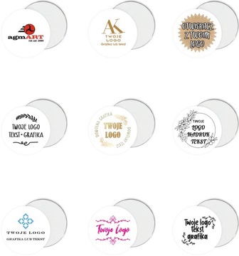 MAGNES REKLAMOWY FIRMOWY TWÓJ WŁASNY WZÓR LOGO NAPIS GRAFIKA