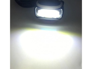 LATARKA CZOŁOWA CZOŁÓWKA NA GŁOWĘ LED COB PASEK LAMPKA LEDOWA MOCNA
