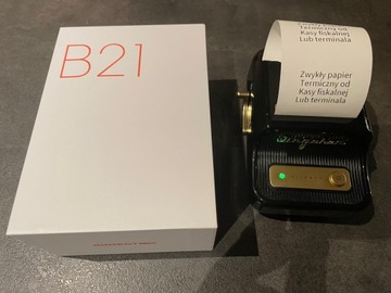 NIIMBOT Drukarka Termiczna NAKLEJKI Bluetooth B21 PRO Wydruk 2KOLORY 300dpi