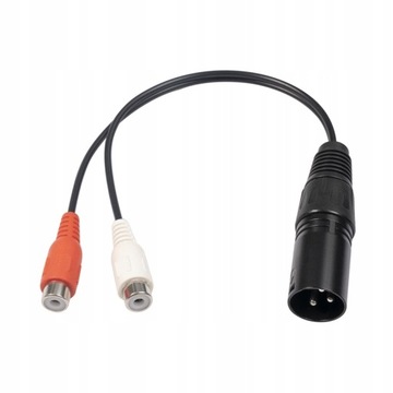 do RCA Y kabel splittera 3 Pin XLR męski na 2RCA ż