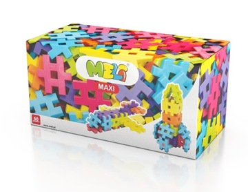 Duże Klocki Wafle konstrukcyjne Meli Maxi 50 el.