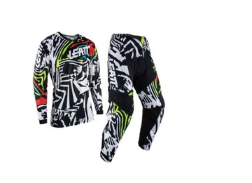 Leatt strój cross enduro atv Zebra L