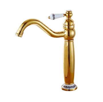 Bateria umywalkowa wolnostojąca Old Retro Gold