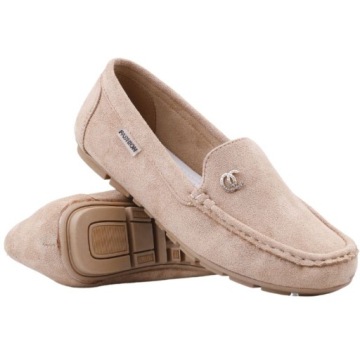 БЕЖЕВЫЕ ЖЕНСКИЕ МОКАСИНЫ ЗАМШЕВЫЕ ТУФЛИ НА ПЛОСКОЙ ПОДОШВЕ КЛАССИЧЕСКИЕ