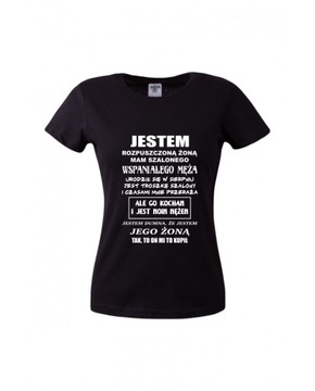 KOSZULKA DAMSKA T-SHIRT PODKOSZULEK Z NADRUKIEM DLA ŻONY BABCI MAMY SIOSTRY