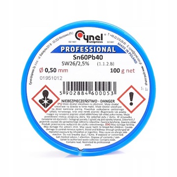 ЛОВУШКА С ФЛЮСОМ 0,50ММ 100Г ТИНЕЛЬ SN60PB40