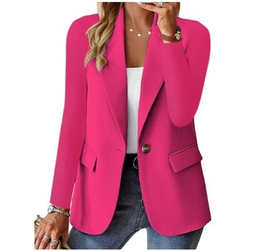 Elegancki i stylowy blezer damski, casualowa klasyczna marynarka
