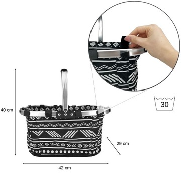 КОРЗИНА ДЛЯ ПОКУПОК, складная КОРЗИНА, органайзер TRUNK, корзина для ПИКНИКА, ГРАФИТ