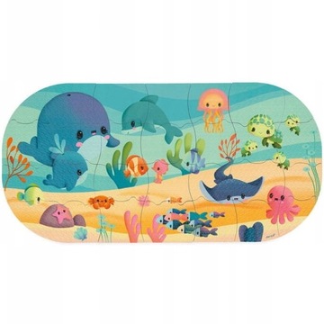 Puzzle Do Kąpieli Ocean 28 elementów 3+ Janod Podwodny Świat Zwierzęta