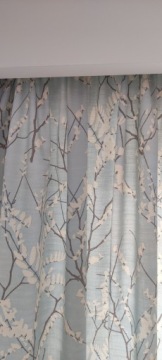 Готовая штора с лентой Листья, ширина 145х195.