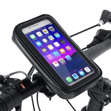 Bike Motorbike Handlebar Mount Holder Waterproof Bag Case Accessory (L)