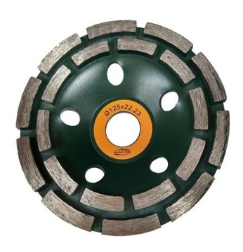 Tarcza szlifierska diamentowa zielona 125mm x 22,2 betonu kostki, cegły