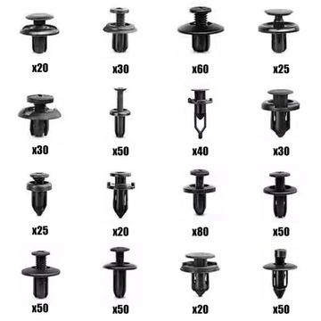 Zestaw Spinek Klipsów Samochodowych 675 Elementów Uniwersalne - PREMIUM SET