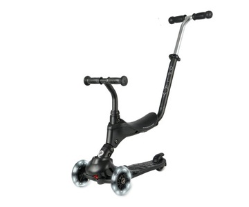 HULAJNOGA dla dzieci 3-kołowa LED QPLAY SEMA Pro 3w1 Black 3+ CZARNA