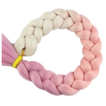 Włosy SYNTETYCZNE do warkoczyków KOLOROWE warkoczyki DOCZEPIANE WŁOSY ombre