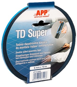 APP TD Super Taśma dwustronnie klejąca 6mm x 10m
