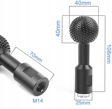 ФРЕЗА СФЕРИЧЕСКАЯ РАШИНА 40 ММ ДЛЯ ШЛИФНИЦЫ