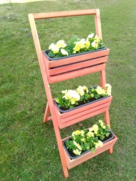 ДЕРЕВЯННАЯ ПОДСТАВКА ДЛЯ ЦВЕТОВ ПОДСТАВКА ЛЕСТНИЦА ДЛЯ ТЕРРАСЫ САД TIK