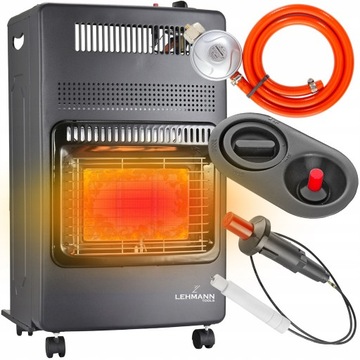 PIECYK GAZOWY GRZEJNIK NA GAZ BUTLE 80 M2 LPG PIEC 4200W reduktor+wąż