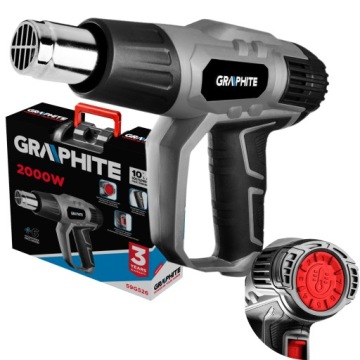 ГРАФИТОВАЯ ТЕПЛОВАЯ ПИСТОКА 2000ВТ 3 ТЕМПЕРАТУРНЫЕ ЗОНЫ 550°C КАБЕЛЬНЫЙ КОРОБОК 3М 59G526