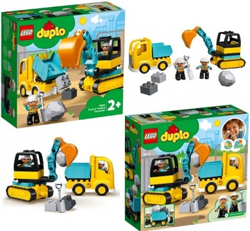 LEGO DUPLO 10931 CIĘŻARÓWKA I KOPARKA GĄSIENICOWA
