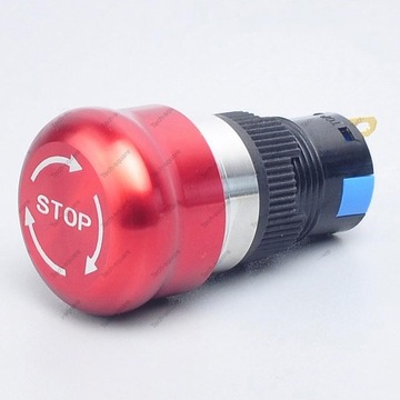 Кнопка аварийного останова, грибовидная, 19 мм.