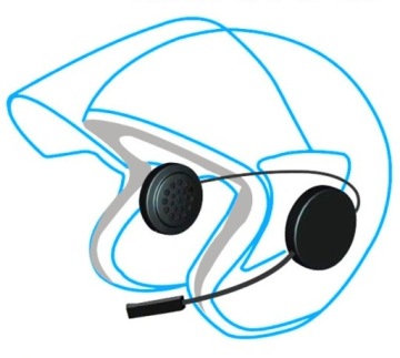 ZESTAW SŁUCHAWKOWY BLUETOOTH 5.0 EDR KASK MOTOCYKL