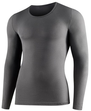 KOSZULKA TERMOAKTYWNA BRUBECK BASE LAYER UNISEX LS1085U SZARY r. XL