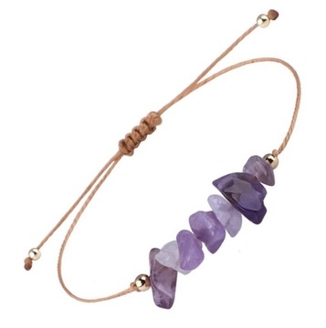 ЖЕНСКИЙ АНТИСТРЕССОВЫЙ БРАСЛЕТ С КАМЕНЕМ АМЕТИСТ