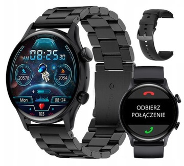 ZEGAREK SMARTWATCH AMOLED PULS BP ROZMOWY POL MENU