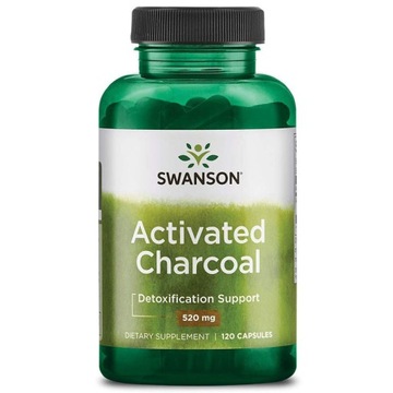 Swanson Activated Charcoal 260mg 120caps WEGIEL