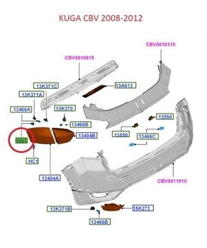 ГАЙКА-БАБОЧКА ЗАДНЕГО ФОНАРЯ M6 FORD OE 1128772 _ W707612-S300