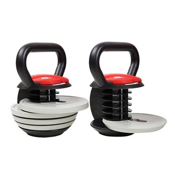 Kettlebell regulowane obciążenie do 17,1kg STALOWE płyty KULA hantla HMS