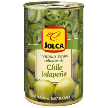 OLIWKI ZIELONE NADZIEWANE JALAPENO JOLCA 300G