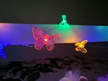 СВЕТОДИОДНАЯ СОЛНЕЧНАЯ ЛАМПА ГИРЛАНД-БАБОЧКА НАКАЧИВАЕМАЯ, РАЗНОЦВЕТНАЯ RGB