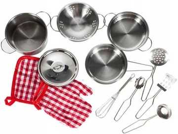 МЕТАЛЛИЧЕСКИЕ ГОРШКИ ДЛЯ ДЕТЕЙ НАБОР КУХОННОЙ ПОСУДЫ