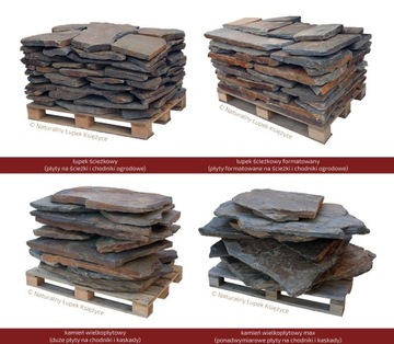 Стеновой камень, садовый шифер, дорожки, пруд